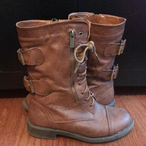 Shoes - Combat Boots Brown